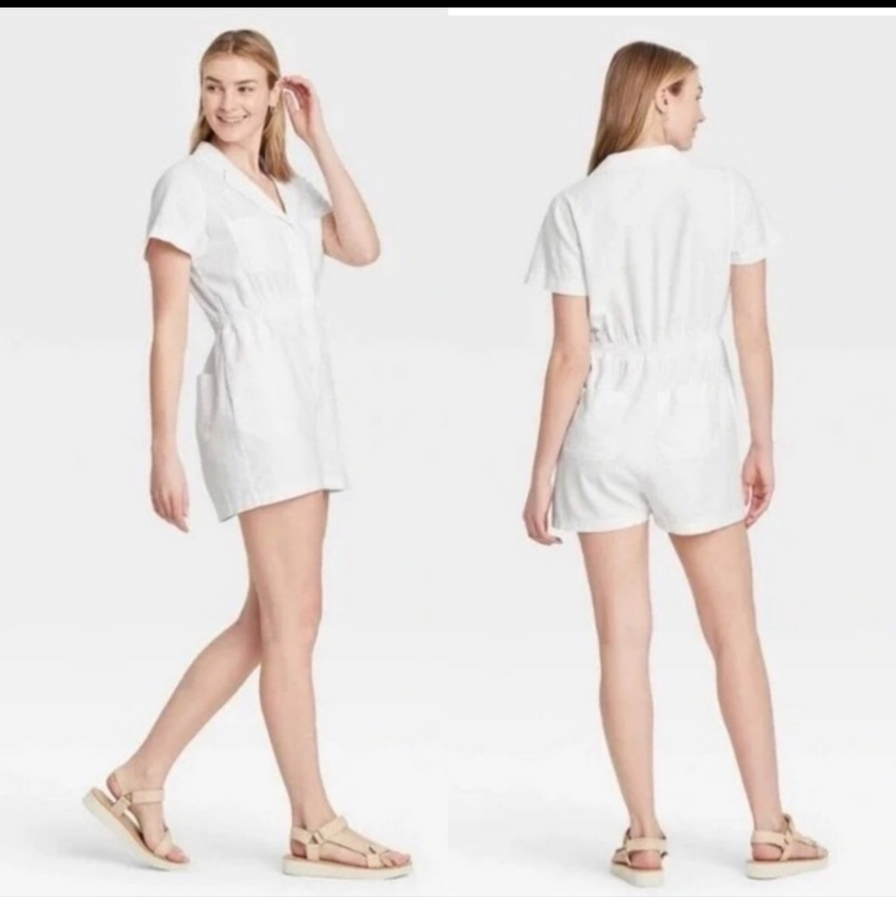Universal thread goods co. White linen romper (target)